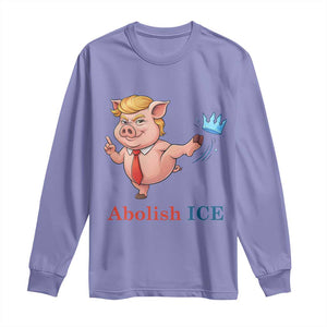Protest Pig Kicking Icy Crown Long Sleeve Shirt Political Humor Gift TS12 Violet Print Your Wear