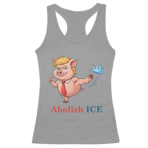 Protest Pig Kicking Icy Crown Racerback Tank Top Political Humor Gift TS12 Sport Gray Print Your Wear