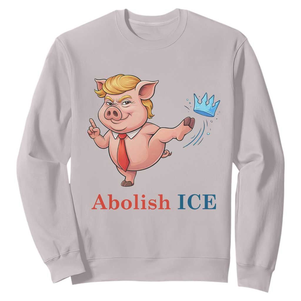 Protest Pig Kicking Icy Crown Sweatshirt Political Humor Gift TS12 Ice Gray Print Your Wear