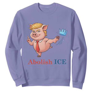 Protest Pig Kicking Icy Crown Sweatshirt Political Humor Gift TS12 Violet Print Your Wear