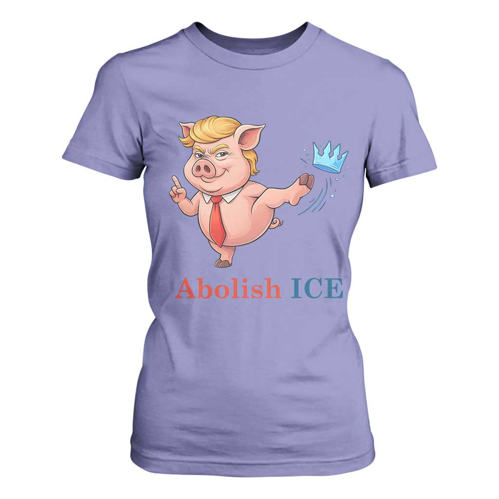 Protest Pig Kicking Icy Crown T Shirt For Women Political Humor Gift TS12 Violet Print Your Wear