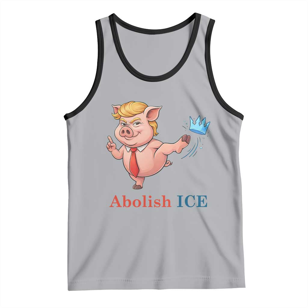 Protest Pig Kicking Icy Crown Tank Top Political Humor Gift TS12 Athletic Heather Black Print Your Wear