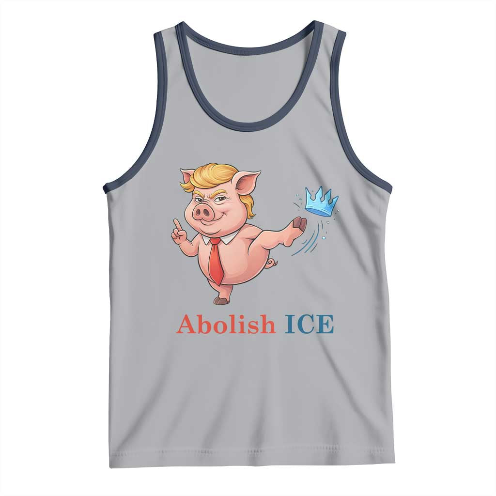 Protest Pig Kicking Icy Crown Tank Top Political Humor Gift TS12 Athletic Heather Navy Print Your Wear