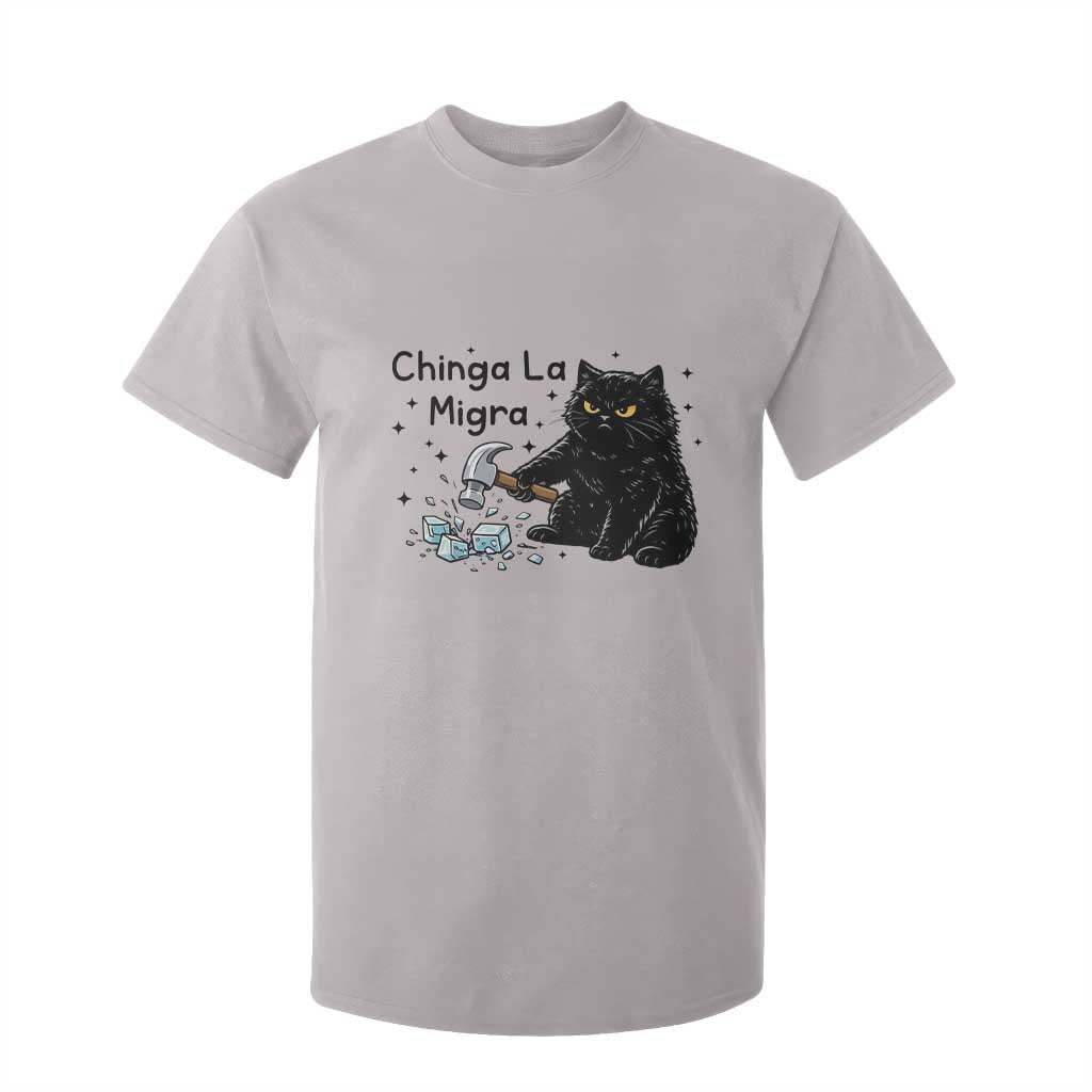 Chinga La Migra T Shirt For Kid Funny Cat Immigration Support TS12 Ice Gray Print Your Wear