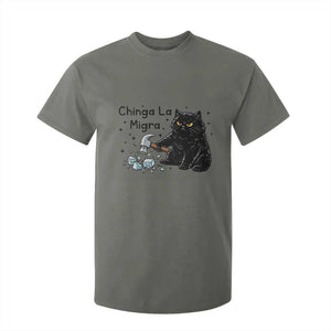 Chinga La Migra T Shirt For Kid Funny Cat Immigration Support TS12 Military Green Print Your Wear