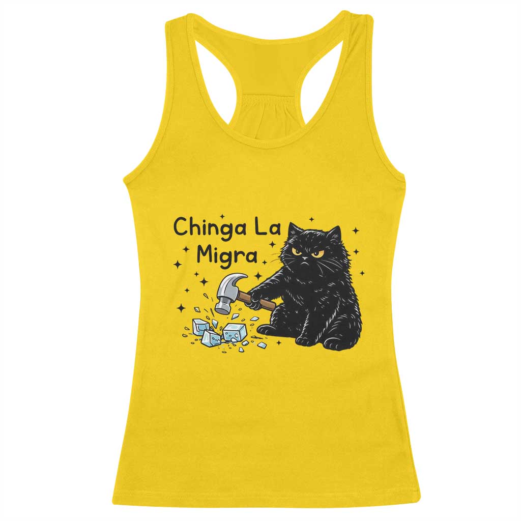 Chinga La Migra Racerback Tank Top Funny Cat Immigration Support TS12 Daisy Print Your Wear