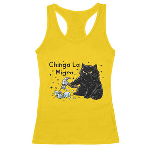 Chinga La Migra Racerback Tank Top Funny Cat Immigration Support TS12 Daisy Print Your Wear