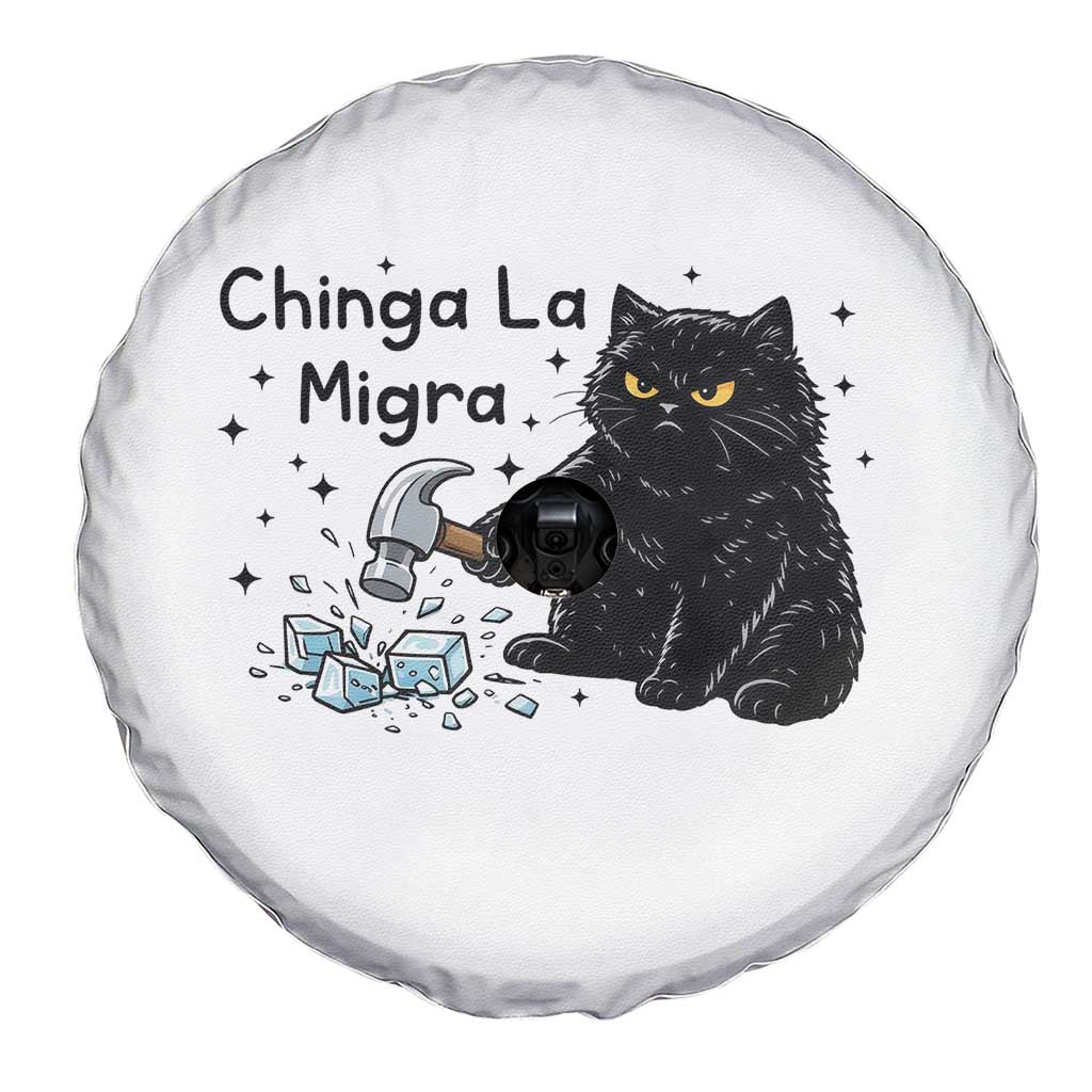 Chinga La Migra Spare Tire Cover Funny Cat Immigration Support TS12 Print Your Wear