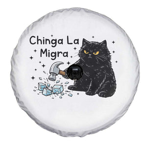 Chinga La Migra Spare Tire Cover Funny Cat Immigration Support TS12 Print Your Wear