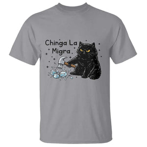 Chinga La Migra T Shirt Funny Cat Immigration Support TS12 Sport Gray Print Your Wear