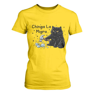 Chinga La Migra T Shirt For Women Funny Cat Immigration Support TS12 Daisy Print Your Wear