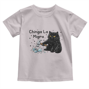 Chinga La Migra Toddler T Shirt Funny Cat Immigration Support TS12 Ice Gray Print Your Wear