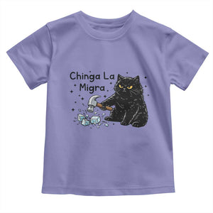 Chinga La Migra Toddler T Shirt Funny Cat Immigration Support TS12 Violet Print Your Wear