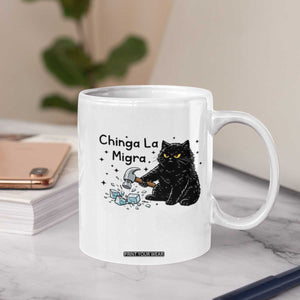 Chinga La Migra Coffee Mug Funny Cat Immigration Support TS12 Print Your Wear