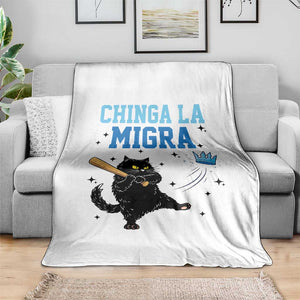 Chinga La Migra Throw Blanket Funny Protest Cat Minneapolis Support Gift TS12 Print Your Wear