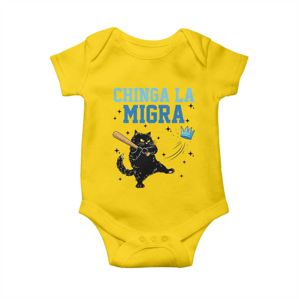 Chinga La Migra Baby Onesie Funny Protest Cat Minneapolis Support Gift TS12 Daisy Print Your Wear