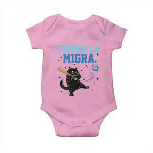 Chinga La Migra Baby Onesie Funny Protest Cat Minneapolis Support Gift TS12 Light Pink Print Your Wear