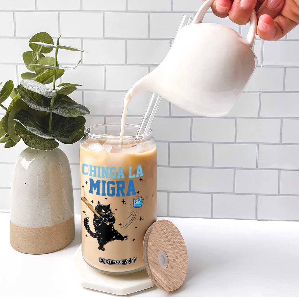Chinga La Migra Glass Can Funny Protest Cat Minneapolis Support Gift TS12 Print Your Wear