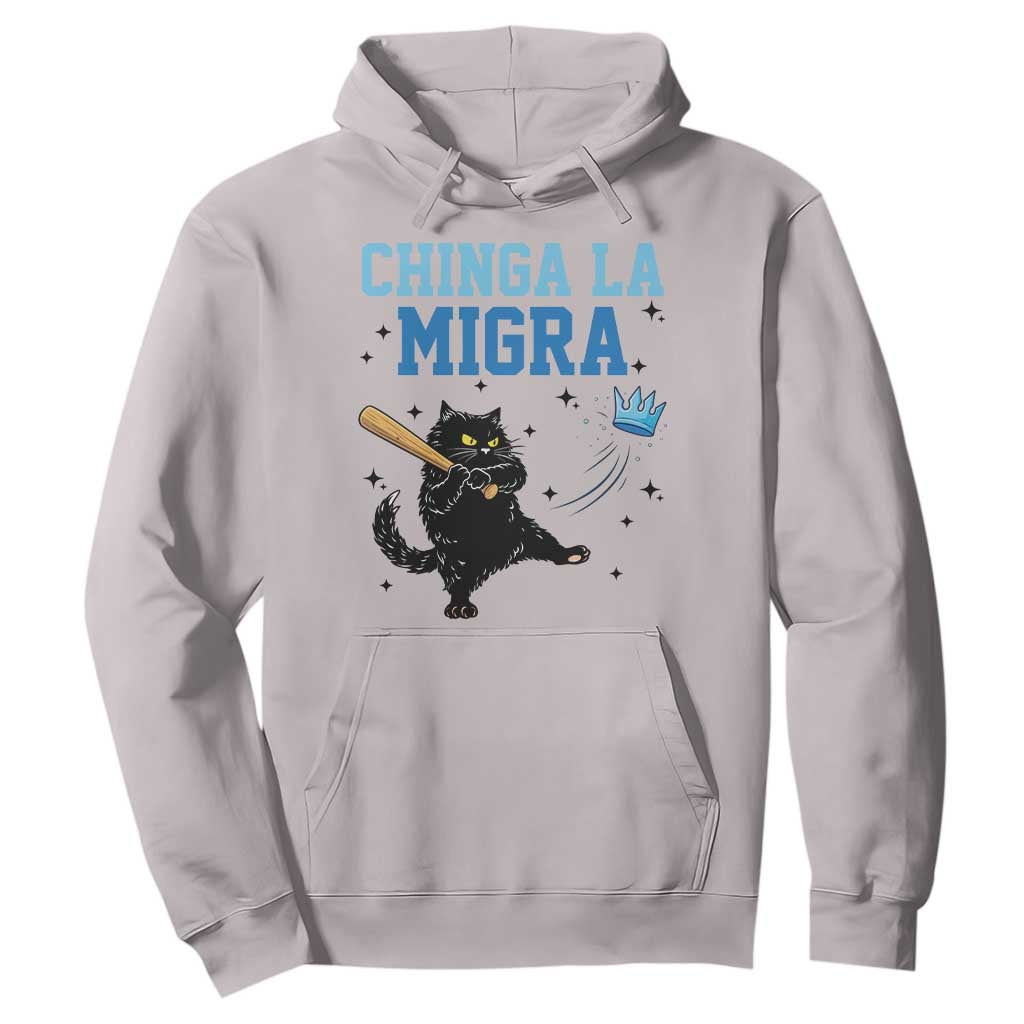 Chinga La Migra Hoodie Funny Protest Cat Minneapolis Support Gift TS12 Ice Gray Print Your Wear
