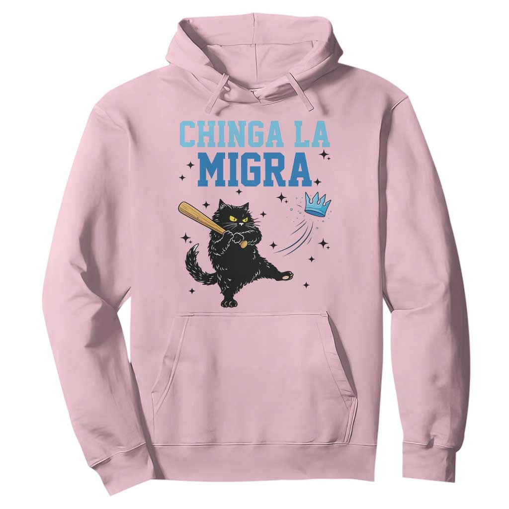 Chinga La Migra Hoodie Funny Protest Cat Minneapolis Support Gift TS12 Light Pink Print Your Wear