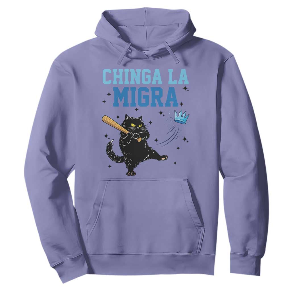 Chinga La Migra Hoodie Funny Protest Cat Minneapolis Support Gift TS12 Violet Print Your Wear