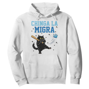 Chinga La Migra Hoodie Funny Protest Cat Minneapolis Support Gift TS12 White Print Your Wear