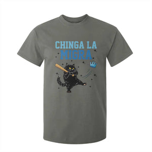 Chinga La Migra T Shirt For Kid Funny Protest Cat Minneapolis Support Gift TS12 Military Green Print Your Wear