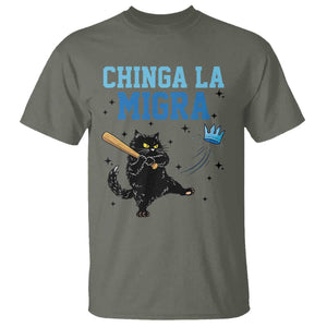 Chinga La Migra T Shirt Funny Protest Cat Minneapolis Support Gift TS12 Military Green Print Your Wear