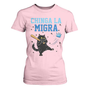 Chinga La Migra T Shirt For Women Funny Protest Cat Minneapolis Support Gift TS12 Light Pink Print Your Wear