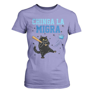 Chinga La Migra T Shirt For Women Funny Protest Cat Minneapolis Support Gift TS12 Violet Print Your Wear