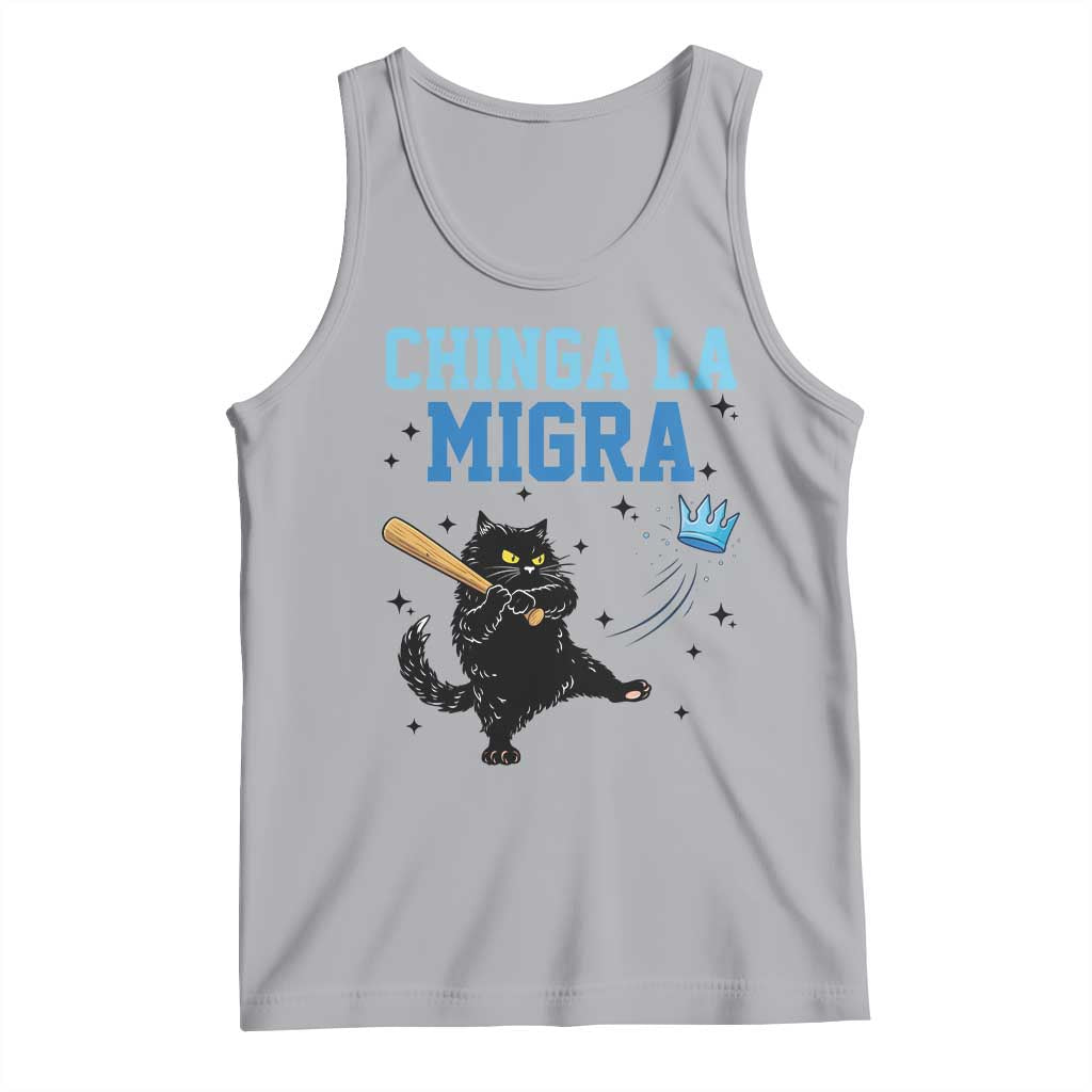 Chinga La Migra Tank Top Funny Protest Cat Minneapolis Support Gift TS12 Athletic Heather Print Your Wear