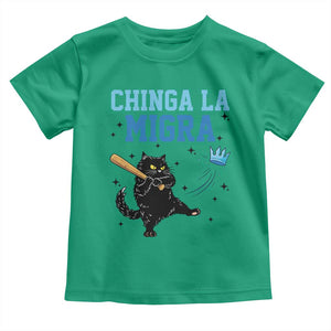 Chinga La Migra Toddler T Shirt Funny Protest Cat Minneapolis Support Gift TS12 Irish Green Print Your Wear