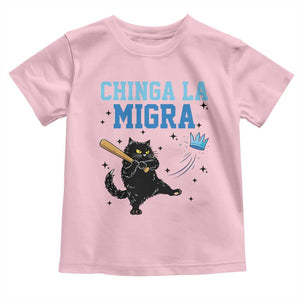 Chinga La Migra Toddler T Shirt Funny Protest Cat Minneapolis Support Gift TS12 Light Pink Print Your Wear