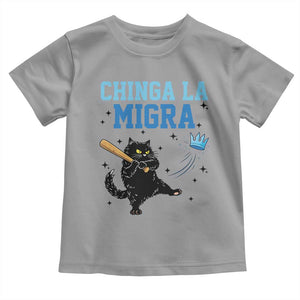 Chinga La Migra Toddler T Shirt Funny Protest Cat Minneapolis Support Gift TS12 Sport Gray Print Your Wear