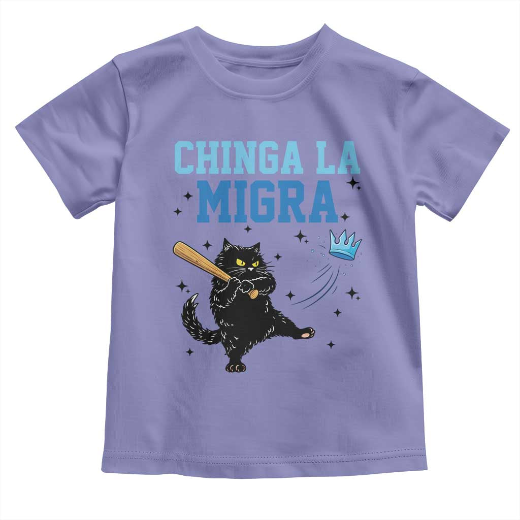 Chinga La Migra Toddler T Shirt Funny Protest Cat Minneapolis Support Gift TS12 Violet Print Your Wear