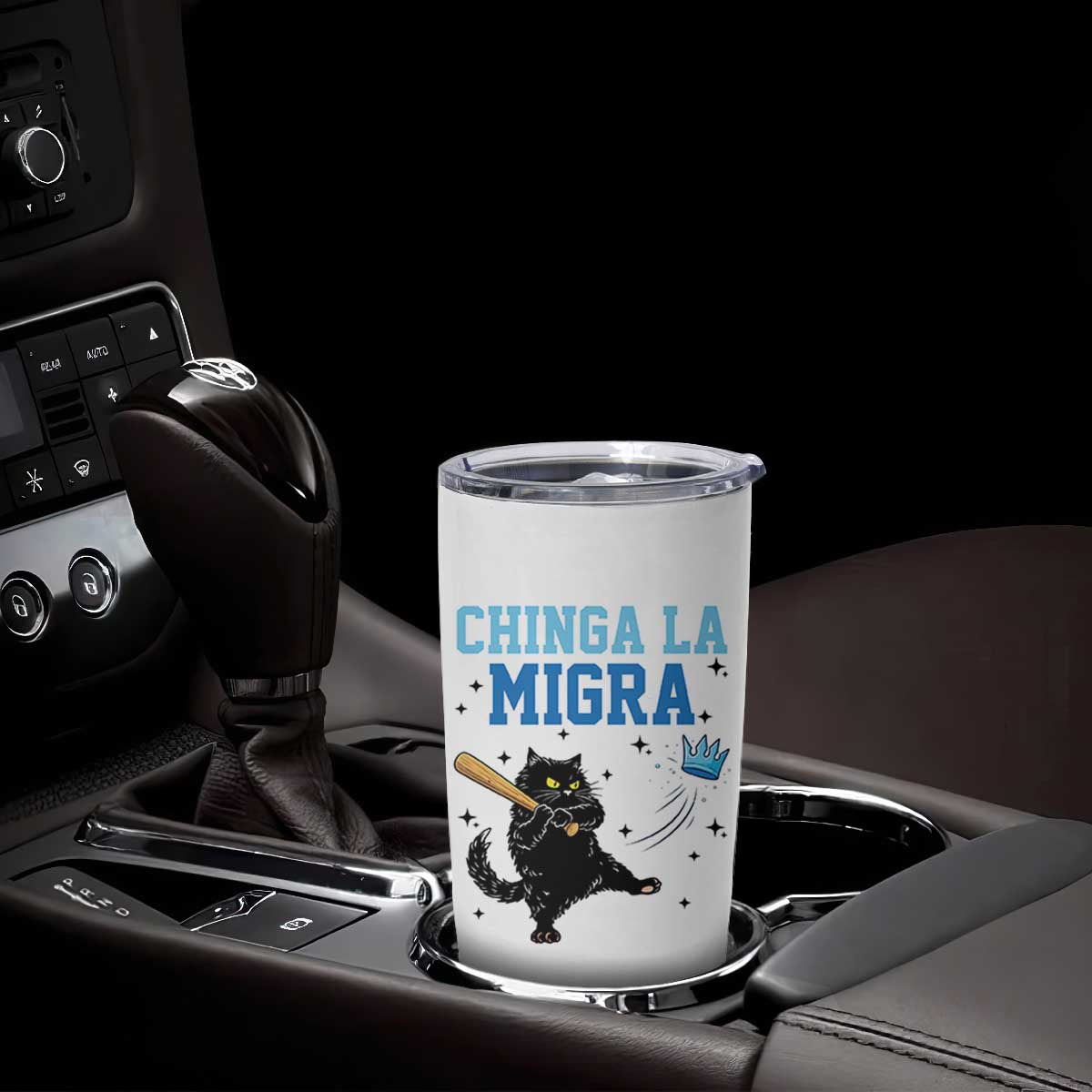 Chinga La Migra Tumbler Cup Funny Protest Cat Minneapolis Support Gift TS12 Print Your Wear