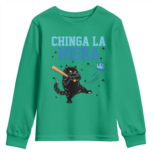 Chinga La Migra Youth Sweatshirt Funny Protest Cat Minneapolis Support Gift TS12 Irish Green Print Your Wear