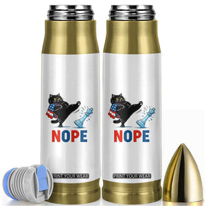 Funny Black Cat Kicks The Icy Chess Piece Nope Bullet Tumbler TS12 White Print Your Wear