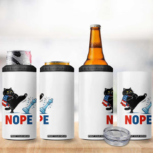 Funny Black Cat Kicks The Icy Chess Piece Nope 4 in 1 Can Cooler Tumbler TS12 Print Your Wear