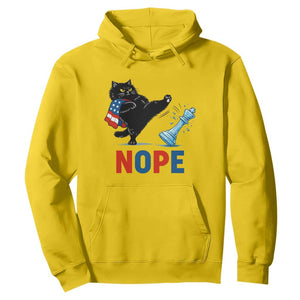 Funny Black Cat Kicks The Icy Chess Piece Nope Hoodie TS12 Daisy Print Your Wear