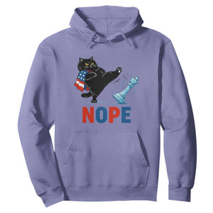 Funny Black Cat Kicks The Icy Chess Piece Nope Hoodie TS12 Violet Print Your Wear
