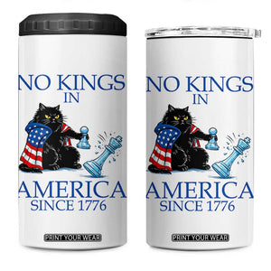 Funny Protest Chess Cat No Kings In America 4 in 1 Can Cooler Tumbler Political Humor Gift TS12 One Size: 16 oz White Print Your Wear
