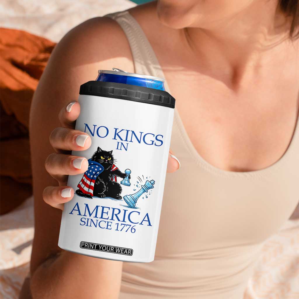 Funny Protest Chess Cat No Kings In America 4 in 1 Can Cooler Tumbler Political Humor Gift TS12 Print Your Wear