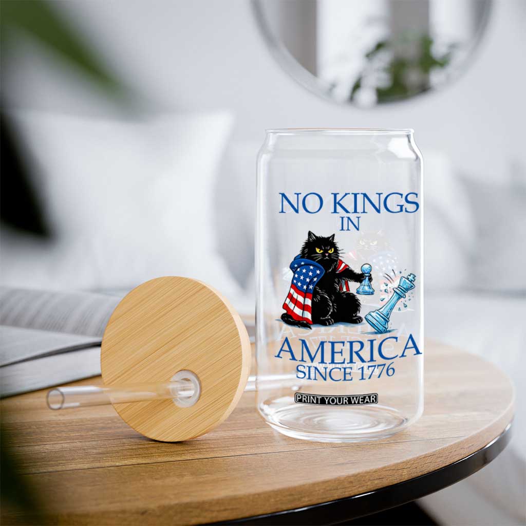 Funny Protest Chess Cat No Kings In America Glass Can Political Humor Gift TS12 Print Your Wear
