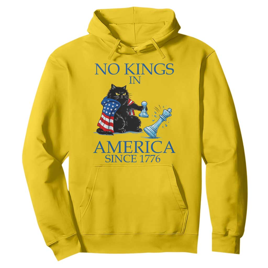 Funny Protest Chess Cat No Kings In America Hoodie Political Humor Gift TS12 Daisy Print Your Wear