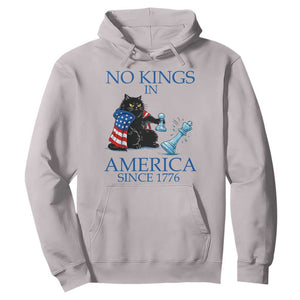 Funny Protest Chess Cat No Kings In America Hoodie Political Humor Gift TS12 Ice Gray Print Your Wear