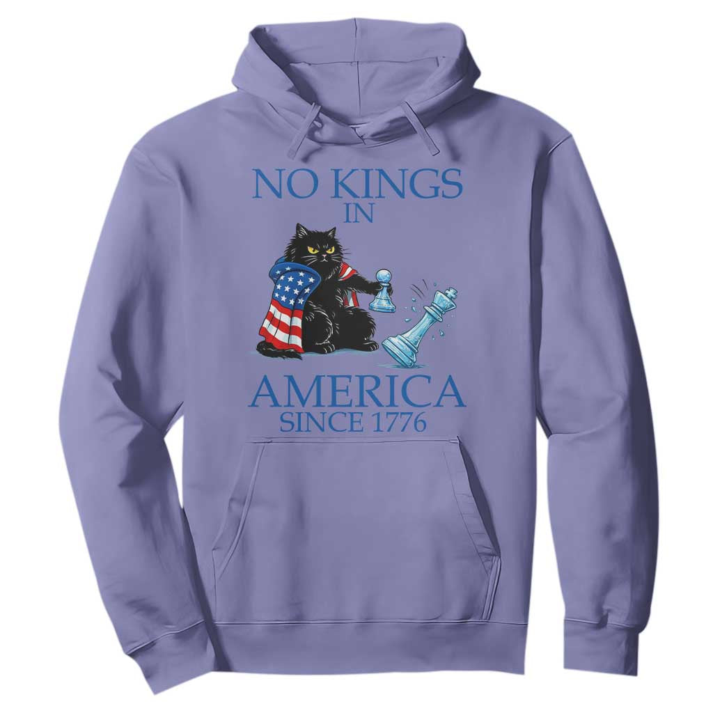 Funny Protest Chess Cat No Kings In America Hoodie Political Humor Gift TS12 Violet Print Your Wear