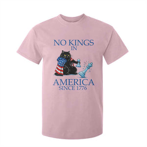 Funny Protest Chess Cat No Kings In America T Shirt For Kid Political Humor Gift TS12 Light Pink Print Your Wear