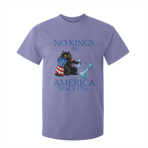 Funny Protest Chess Cat No Kings In America T Shirt For Kid Political Humor Gift TS12 Violet Print Your Wear