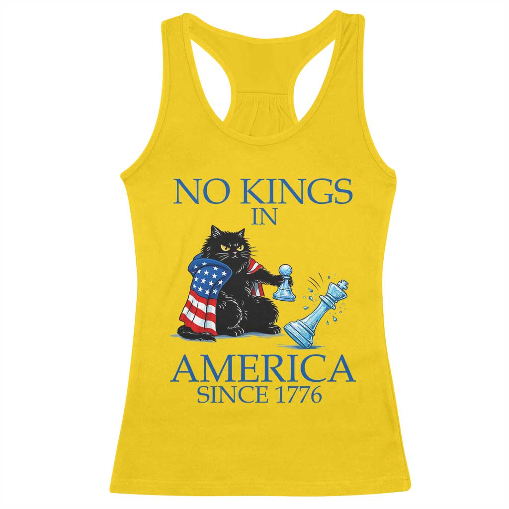 Funny Protest Chess Cat No Kings In America Racerback Tank Top Political Humor Gift TS12 Daisy Print Your Wear